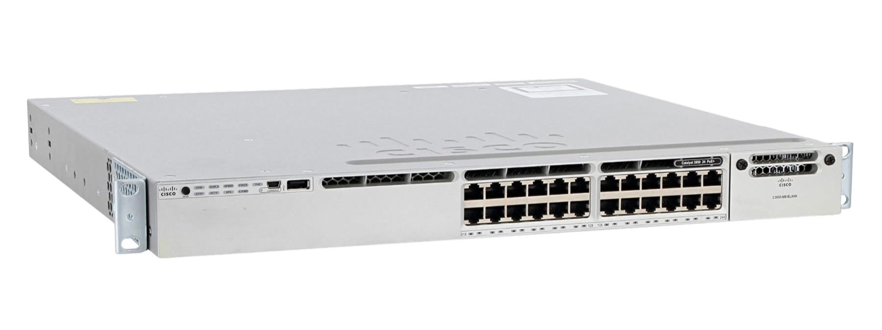 Cisco Catalyst WS-C3850-24PS-S Switch Front View UAE